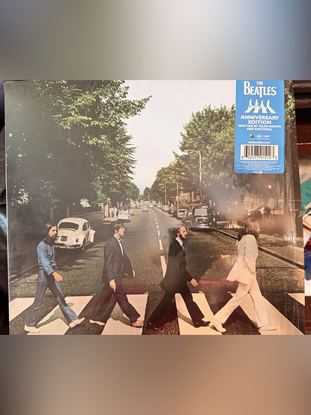 The Beatles Abbey Road Cover Art in Blue, Black, White